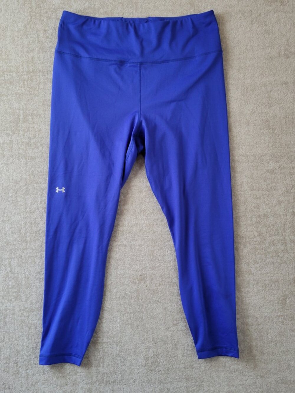 Under Armour ColdGear Compression Legging 2X Womens Blue Ankle Pockets Plus Size